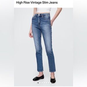 GAP High Rise Vintage Slim Denim Jeans
